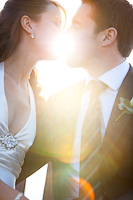 Yvette and Dom kiss
